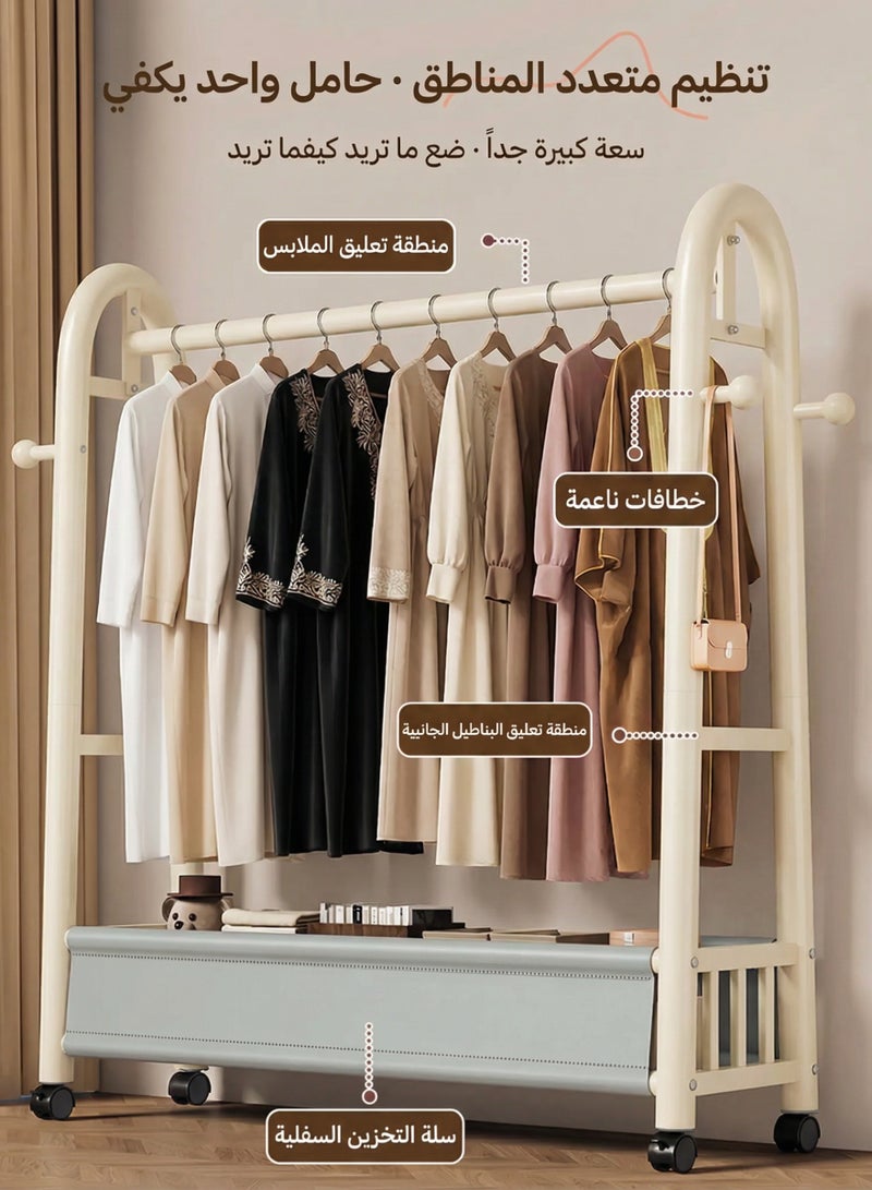 يلا اكس رف ملابس معدني قوي  – ستاند ملابس للتخزين وتعليق الملابس، حامل ملابس للمساحات الصغيرة وغرفة النوم - Image 4